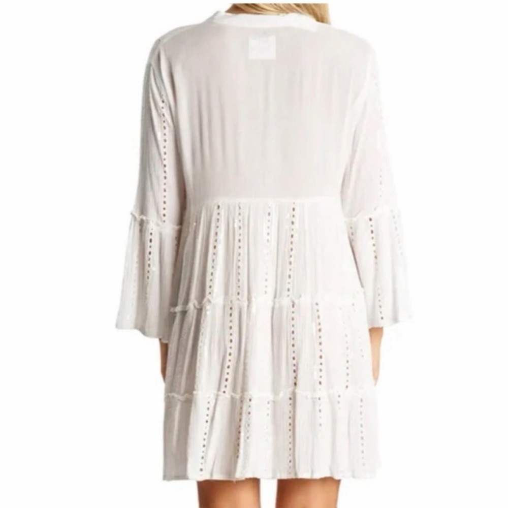 NWT TURKS & CAICOS White Eyelet Tassel Coverup Dress — Size Small — 🤍 - Picture 3 of 13
